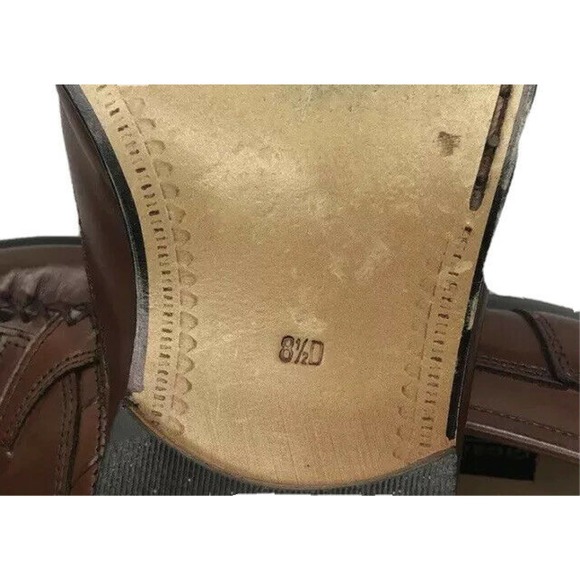 Mens GIORGIO BRUTINI Le Glove Loafers Brown Leather Kiltie Tassel Shoes Sz 8.5